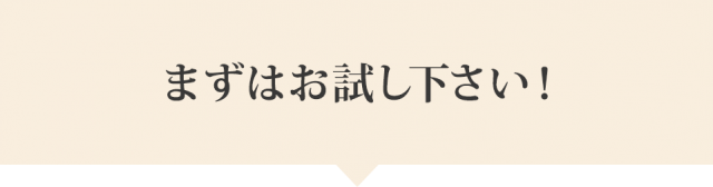まずはお試しください!